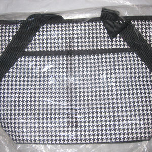 NEW- ASCOT THERMAL COOL Shopping Tote Bag, Insulated. Black & White. Pocket.